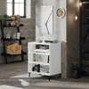 Image de vidaXL Buffet blanc 57x35x70 cm bois d’ingénierie