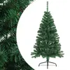 Image de vidaXL Sapin de Noël artificiel moitié avec support vert 120 cm PVC