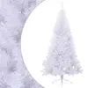 Image de vidaXL Sapin de Noël artificiel moitié avec support blanc 240 cm PVC