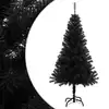 Image de vidaXL Sapin de Noël artificiel avec support noir 120 cm PVC