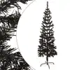 Image de vidaXL Sapin de Noël étroit Noir 150 cm
