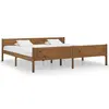 Image de vidaXL Cadre de lit sans matelas pin massif marron miel 200x200 cm