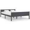 Image de vidaXL Cadre de lit sans matelas bois de pin massif gris 120x200 cm