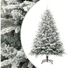 Image de vidaXL Sapin de Noël artificiel à flocons de neige Vert 240 cm PVC/PE