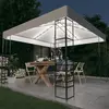 Image de vidaXL Chapiteau de jardin avec guirlande lumineuse à LED 3x3 m Blanc