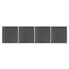 Image de vidaXL Ensemble de panneau de clôture WPC 699x186 cm Noir