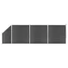 Image de vidaXL Ensemble de panneau de clôture WPC 619x(105-186) cm Noir