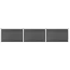 Image de vidaXL Ensemble de Panneau de Clôture Barrière de Jardin Mur de Clôture Bordure de Balcon Patio Terrasse Arrière-cour Extérieur WPC 526x105 cm Noir