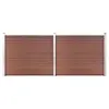Image de vidaXL Ensemble de panneau de clôture WPC 353x146 cm Marron