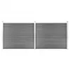 Image de vidaXL Ensemble de panneau de clôture WPC 353x146 cm Gris
