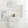 Image de vidaXL Ensemble de meubles de salle de bain Blanc Bois d'ingénierie