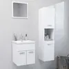 Image de vidaXL Ensemble de meubles de salle de bain Blanc Aggloméré