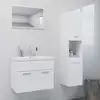 Image de vidaXL Ensemble de meubles de salle de bain Blanc Aggloméré