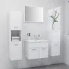 Image de vidaXL Ensemble de meubles de salle de bain Blanc Aggloméré