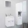 Image de vidaXL Ensemble de meubles de salle de bain Blanc Aggloméré