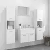 Image de vidaXL Ensemble de meubles de salle de bain Blanc Aggloméré