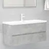 Image de vidaXL Armoire d'évier avec lavabo intégré Gris béton Aggloméré
