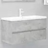Image de vidaXL Armoire d'évier et lavabo intégré gris béton bois d'ingénierie
