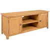 Image de vidaXL Meuble TV 110x35x44 cm Bois de chêne massif