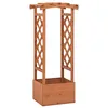 Image de vidaXL Jardinière à treillis avec arche 49x39x117 cm Bois de sapin