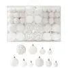 Image de vidaXL Ensemble de boules de Noël 100 pcs Blanc