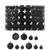 Image de vidaXL Ensemble de boules de Noël 100 pcs Noir