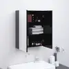Image de vidaXL Armoire à miroir de salle de bain 60x15x75 cm MDF Anthracite