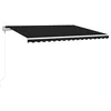 Image de vidaXL Auvent Automatique avec Capteur de Vent et LED Store de Balcon Jardin Patio Terrasse Extérieur Ombrage des Fenêtres 400x300 cm Anthracite