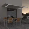 Image de vidaXL Auvent automatique avec capteur de vent et LED 500x300 cm Crème
