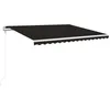 Image de vidaXL Auvent Rétractable Automatique Auvent de Terrasse Store de Balcon Jardin Patio Extérieur Ombrage des Fenêtres 450x350 cm Anthracite
