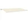 Image de vidaXL Auvent Rétractable Automatique Auvent de Terrasse Store de Balcon Jardin Patio Extérieur Ombrage des Fenêtres 600x350 cm Crème