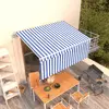 Image de vidaXL Auvent rétractable automatique avec store 3x2,5 m Bleu et blanc