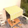 Image de vidaXL Auvent rétractable automatique avec store 3,5x2,5 m Jaune blanc
