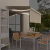 Image de vidaXL Auvent manuel rétractable avec store et LED 3x2,5 m Crème