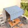 Image de vidaXL Auvent rétractable automatique avec store 3x2,5 m Bleu et blanc