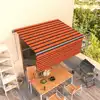 Image de vidaXL Auvent rétractable automatique avec store 3x2,5 m Orange marron