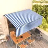 Image de vidaXL Auvent automatique rétractable avec store 4x3 m Bleu et blanc