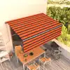 Image de vidaXL Auvent automatique rétractable avec store 4x3m Orange et marron