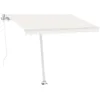 Image de vidaXL Auvent automatique avec capteur de vent et LED 300x250 cm Crème
