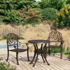Image de vidaXL Ensemble de bistro 3 pcs Aluminium coulé Bronze