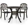 Image de vidaXL Ensemble de bistro 3 pcs Aluminium coulé Bronze
