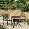 Image de vidaXL Ensemble de bistro 3 pcs Aluminium coulé Bronze