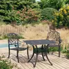 Image de vidaXL Ensemble de bistro 3 pcs Aluminium coulé Noir