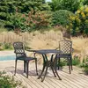 Image de vidaXL Ensemble de bistro 3 pcs Aluminium coulé Noir
