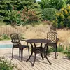 Image de vidaXL Ensemble de bistro 3 pcs Aluminium coulé Bronze