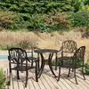 Image de vidaXL Ensemble de bistro 5 pcs Aluminium coulé Bronze