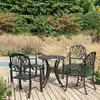 Image de vidaXL Ensemble de bistro 5 pcs Aluminium coulé Noir