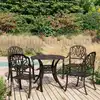 Image de vidaXL Ensemble de bistro 5 pcs Aluminium coulé Bronze