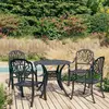 Image de vidaXL Ensemble de bistro 5 pcs Aluminium coulé Noir