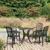 Image de vidaXL Ensemble de bistro 5 pcs Aluminium coulé Noir